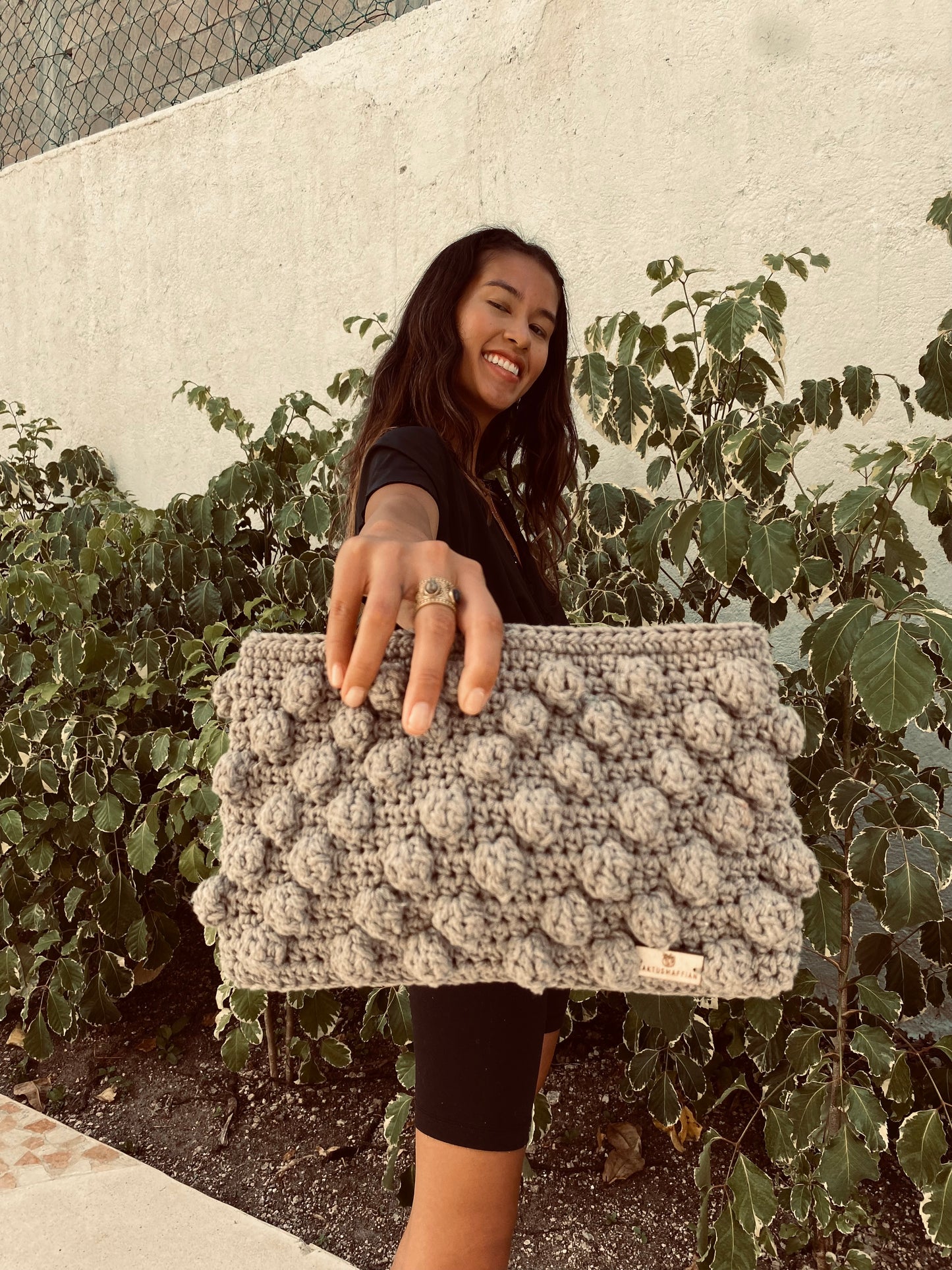 A handmade statement bag just waiting for you to carry around.